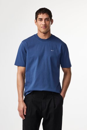 NN.07 Adam T-Shirt Herren Blau Baumwolle
