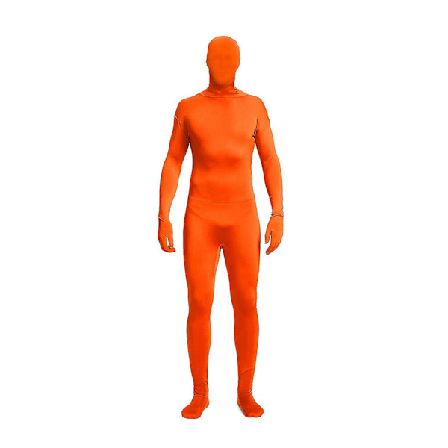 Heldragt, Helkropsbilleder Chroma Key Bodysuit Stretch Kostume Til Foto Video Specialeffekt Festival Cosplay Orange