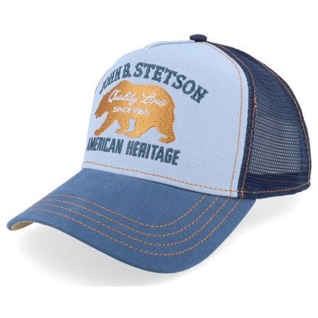 Stetson - Blå trucker Keps - Bear Light Blue/Blue Trucker @ Hatstore