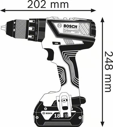 Bosch GSR 12V-15 Professional drill - 2x 2.0Ah - 30Nm