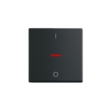 ABB Impressivo 1788-885 Vippa matt svart, "1/0" F 2-P, med röd lins,, Strömbrytare & vägguttag