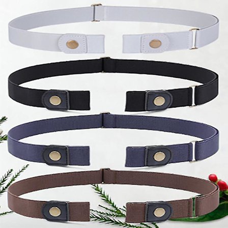 Elastisk belte, unisex uten spenne, stretchbelte