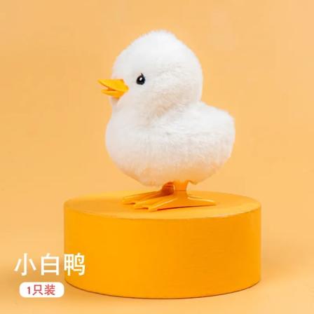 Hoppning Kyckling Clockwork Toy Walking Simulering Plysch WindUp Vintage Leksaker