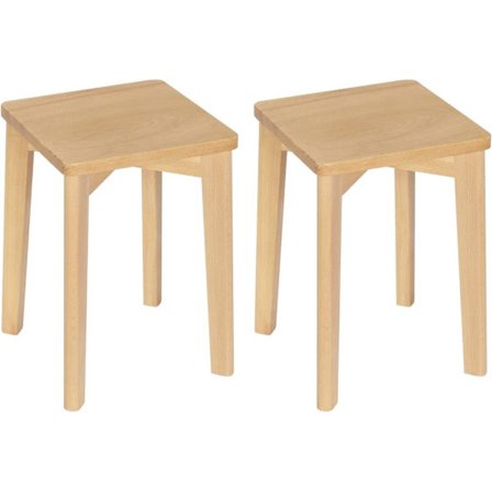 Rootz matstolsset i trä - Bokstol - Stapelbar pall - Fuktbeständig - 31cm x 44,5cm x 31cm