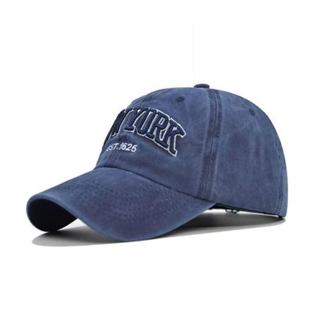 New York Broderi Baseball Caps Slidt Falmet Kasket MARINE(FQ)