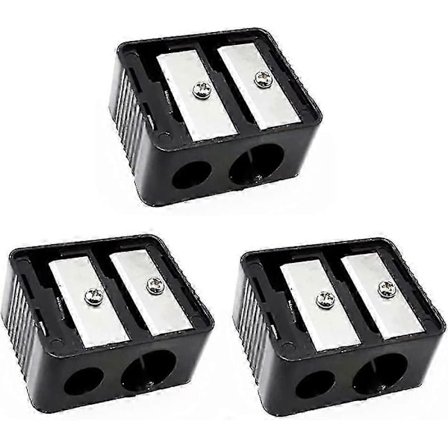 3 stk. Øjenbryn Blyantspidser Dobbelt Hul Plast Blyantspidser Kosmetisk Blyant Manuel Bærbar Blyantspidser