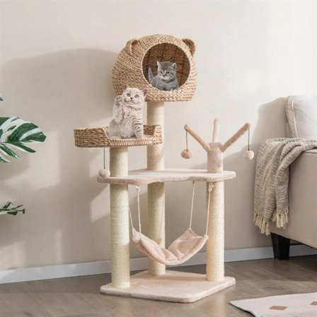 Kradsetræ med hytte og hængekøje