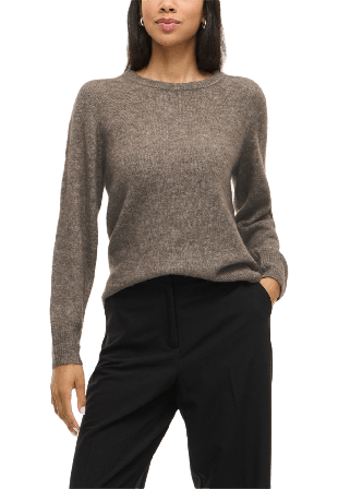 Vila VILORY Pullover Stickat Dam Brun XS