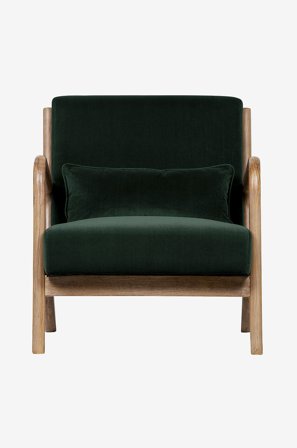 WOOOD - Nojatuoli Mark, sametti - Vihreä - Nojatuolit - - Homeroom