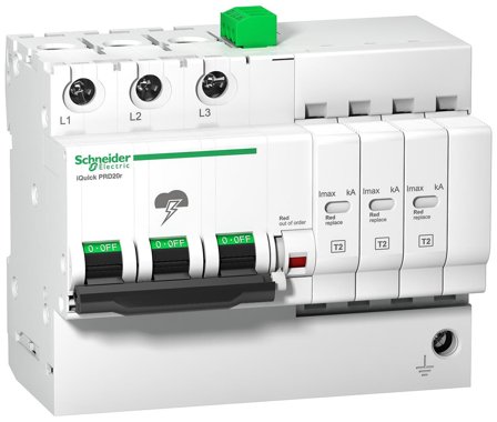 Schneider Electric A9L16296 Overspenningsvern Quick PRD 20R, type 2 3P, Stikkontakter & kabler