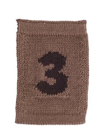 Smallstuff Knitted Flag, 3, Nature - Brown - ONE SIZE