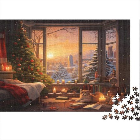 Juletræs puslespil til voksne Jule puslespil med juletema til voksne Puslespil til voksne og teenagere Udfordrende pædagogisk [D]