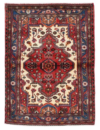 Handgeknüpft Hamadan 117X155 Wollteppich Klein