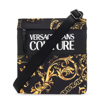 Versace Jeans Couture, Shoulder Bag With Logo Zwart, Heren, Maat:ONE Size,nylon