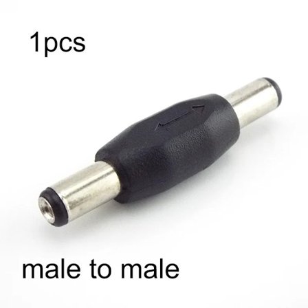 5,5 mm*2,1 mm Hane Till Hane DC Strömkontakt och Hona Till Hona Uttagskontakt För CCTV Camcer Panelmonteringsadapter