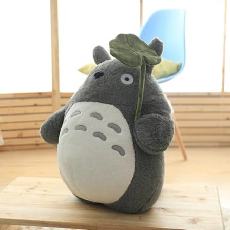 30/40cm søt anime barn Totoro dukke stor myk pute plysjleke lotus blad chinchilla-WELLNGS lotus leaf chinchilla 40cm