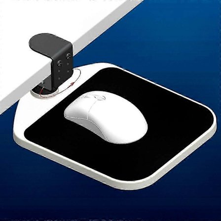 Vridbar Komfort Musmatta Plattform för Under Skrivbord Handledsstöd (Vit)