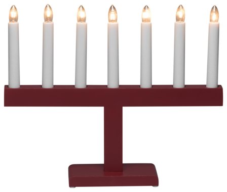 Konstsmide 3596-510 Adventsljusstake 7 ljus röd, Belysning