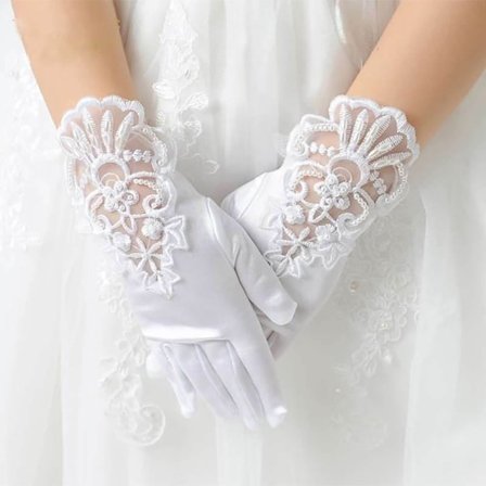 Hääkäsineet Princess Gloves ADULT - varastossa