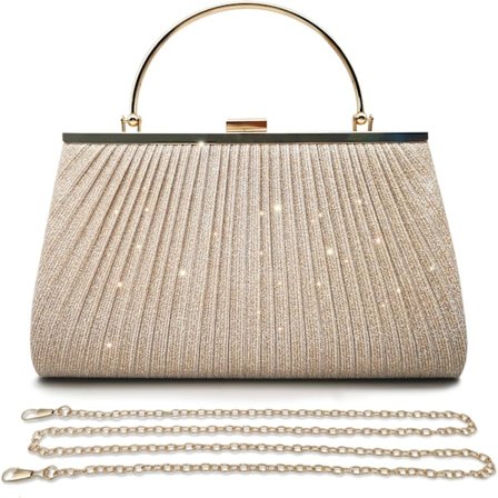 Aftenveske Fest Clutch Veske Bryllup Pung Damer Håndveske Seremonivesker Skulderveske med Kjede for Bryllup Brud Bankett