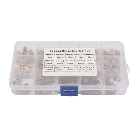 330 st M2 M3 M4 M5 Mässingsinsatsmutter Isolationskolonn Räfflad Insatsmutter Kit