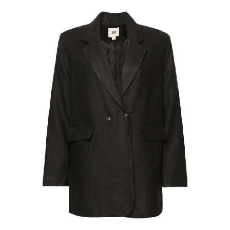 Tiffany Nima, Blazer 1, Linen/viscose - Black Jackor Dam Svart M/L
