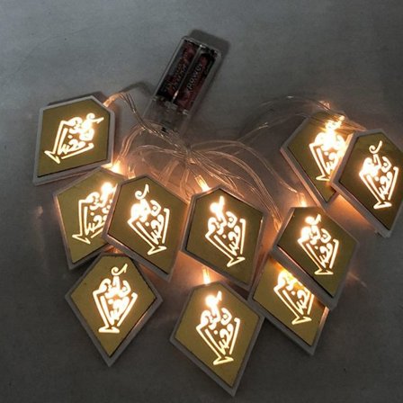 2m 10 LED Eid Mubarak LED-ljusslinga Ramadan Lykta 5 5