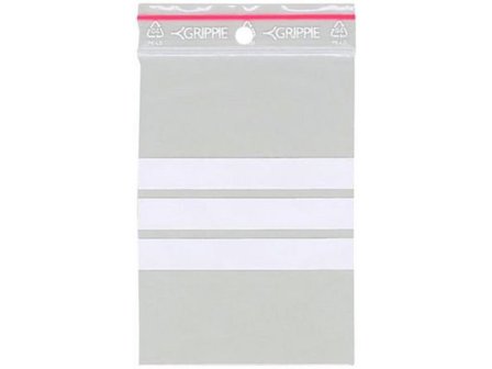 GRIPPIE Blixtlåspåse med skrivfält 70x100mm 1000/fp - Lyreco - Emballage och lagerutrustning - Blixtlåspåsar - Med skrivfält