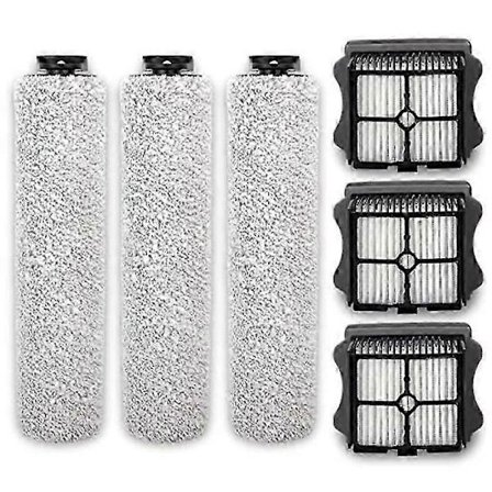 Ersättningsrulleborste och filterkit kompatibelt med Floor One S3 och iFloor 3 sladdlösa våt- och torrdammsugare