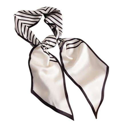 Silketørklæde, vintage fransk stribet bånd