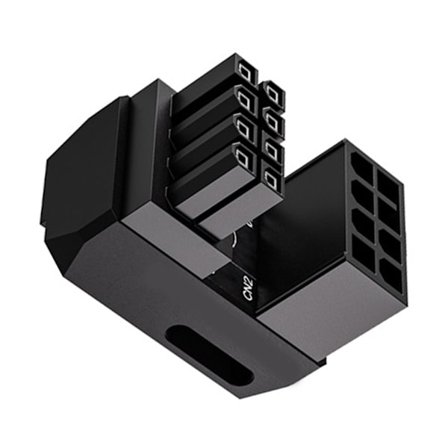 Aluminium 180 graders 8-pins grafikkortadapter 180 graders 8-pins grafikkort strømforsyningsadapter 180 graders vinklet