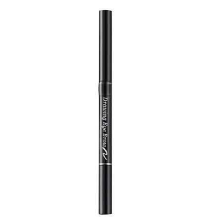 Infällbar Eyebrow Definer Pencil Vattentät, svetttät ögonbrynspenna med brynborste Mörk kaffe