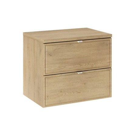 Kylpyhuoneen kaluste 60 cm, 2 laatikkoa ja taso - L 60 x P 46 x K 52,2 cm - Caldera Clair