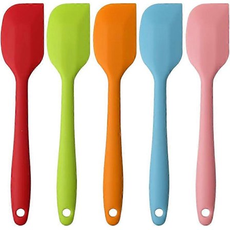 5 Silikone Dejskrabere, Varmebestandige Gummi Dejskrabere Non-Stick Bage Dejskraber Silikone Køkkenredskaber til Madlavning, Bagning og Blanding