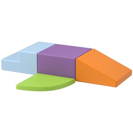 Bløde byggeklodser Sæt med 4 skumbyggeklodser Kæmpe byggeklodser Byggelegetøj til børn 1-3 år gamle, imiteret læder og EPE