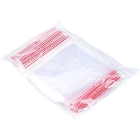 Kontorsmaterial - Förpackning med 100 genomskinliga blixtlåspåsar, påsar av polyeten med låg densitet, livsmedelssäkra, 5 x 7 cm