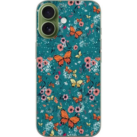 Kompatibelt Mobildeksel til Apple Apple iPhone 17 Sommerfugler og blomster