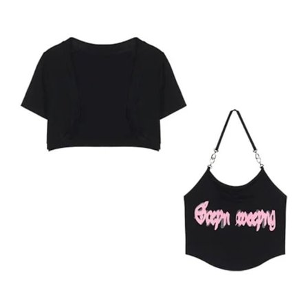 Kortermet cardigan XL med trykk