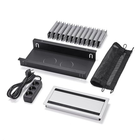 Kabelbokspakke UNIFY til QBUS/AUDREY fast stativ 4800-5600 mm, ubestykket, lille, sølv