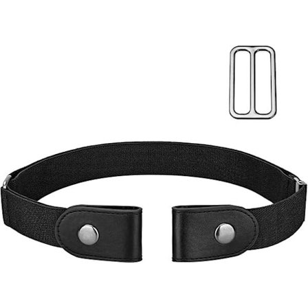 Stretchbelte uten spenne for kvinner/menn, usynlig elastisk belte for jeans, bukser og kjoler