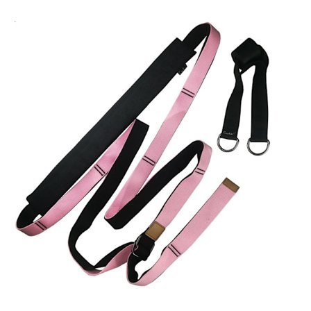 Svart og rosa - Strekkstropp for yoga og fitness - Hjelper med