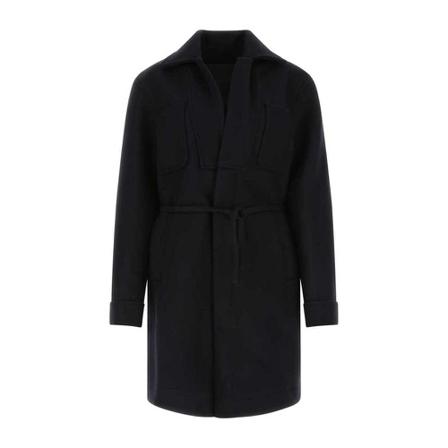 Jil Sander Kappa blå, Dam Ullkappor, Dam, Storlek: S