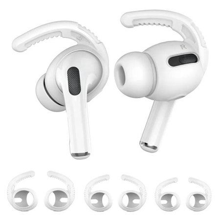 Öronkrokar i silikon till AirPods Pro S+M+L - Vit