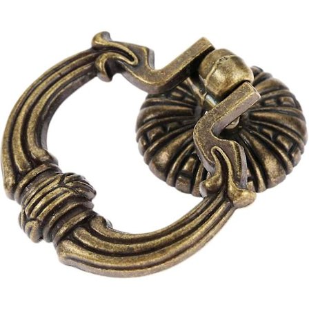 Møbelgreb i antik stil - Møbelknopper og -greb til skabe, døre, skuffer og køkken - Trækhåndtag til møbler (bronze) (2 stk.)
