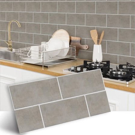 Sett med 12 selvklebende fliser - veggfliseklistremerker - fliseklistremerker - veggklistremerker - vann