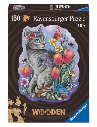 Wooden Lovely Cat - 15 Whimsies 150P Patterned Ravensburger