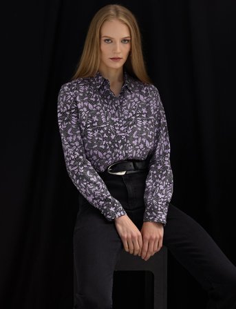 Ivo Nikkolo Viscose Shirt, Pepiny 1 - Purple - 36