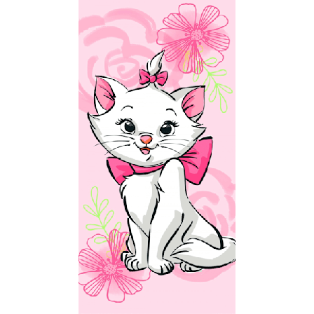 Disney Marie Katt Rosa Blommigt Badlakan, Strandhandduk 70*140 cm