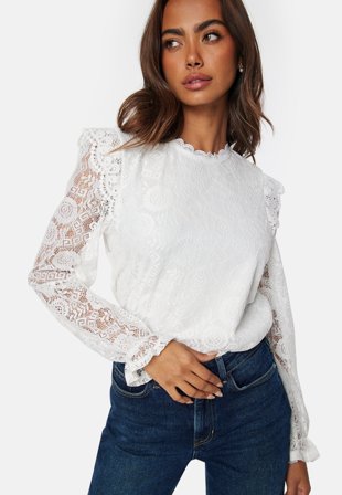 Pieces Olline LS Lace Top Klær