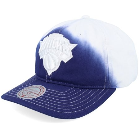 Mitchell & Ness - NBA Azul unconstructed Boné - New York Knicks Dip Dye Pro Royal Dad Cap @ Hatstore